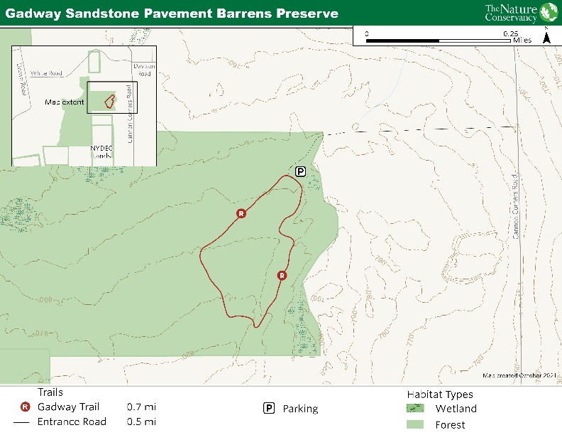 Thumbnail image of preserve trail map.