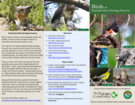 The Midlands Master Naturalists created a bird brochure for TNC's Peachtree Rock Heritage Preserve in South Carolina.