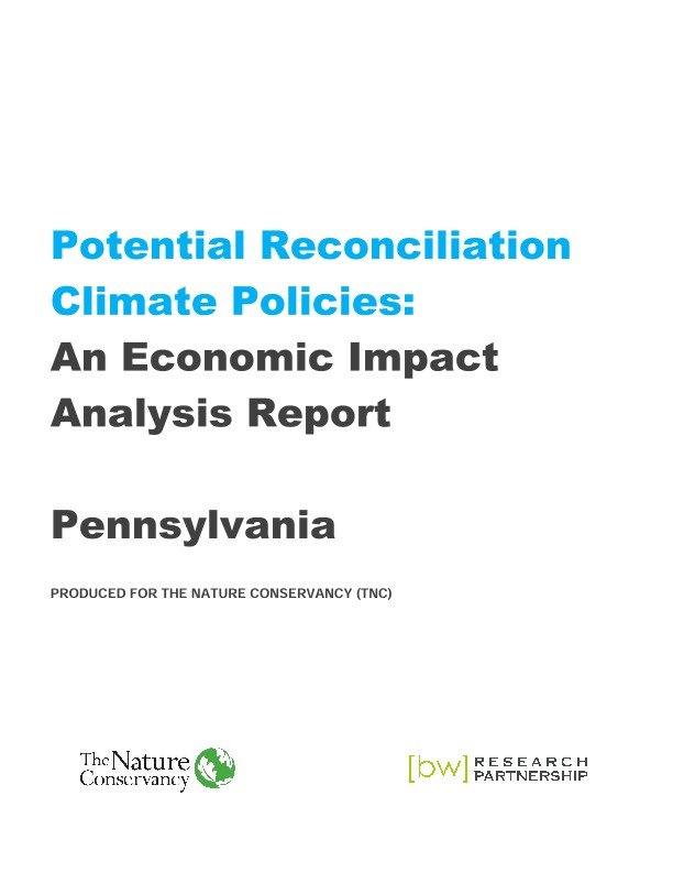 Climate Policies - An Economic Impact Report for Pennsylvania. 