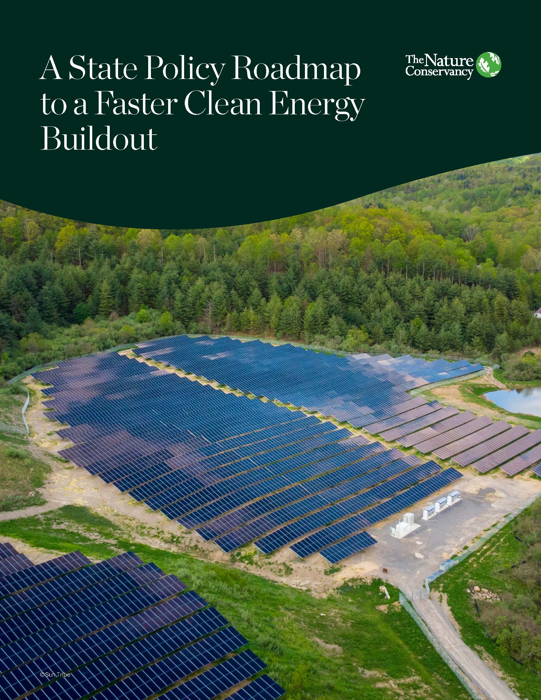 Cover for TNC's Clean Energy Buildout report.