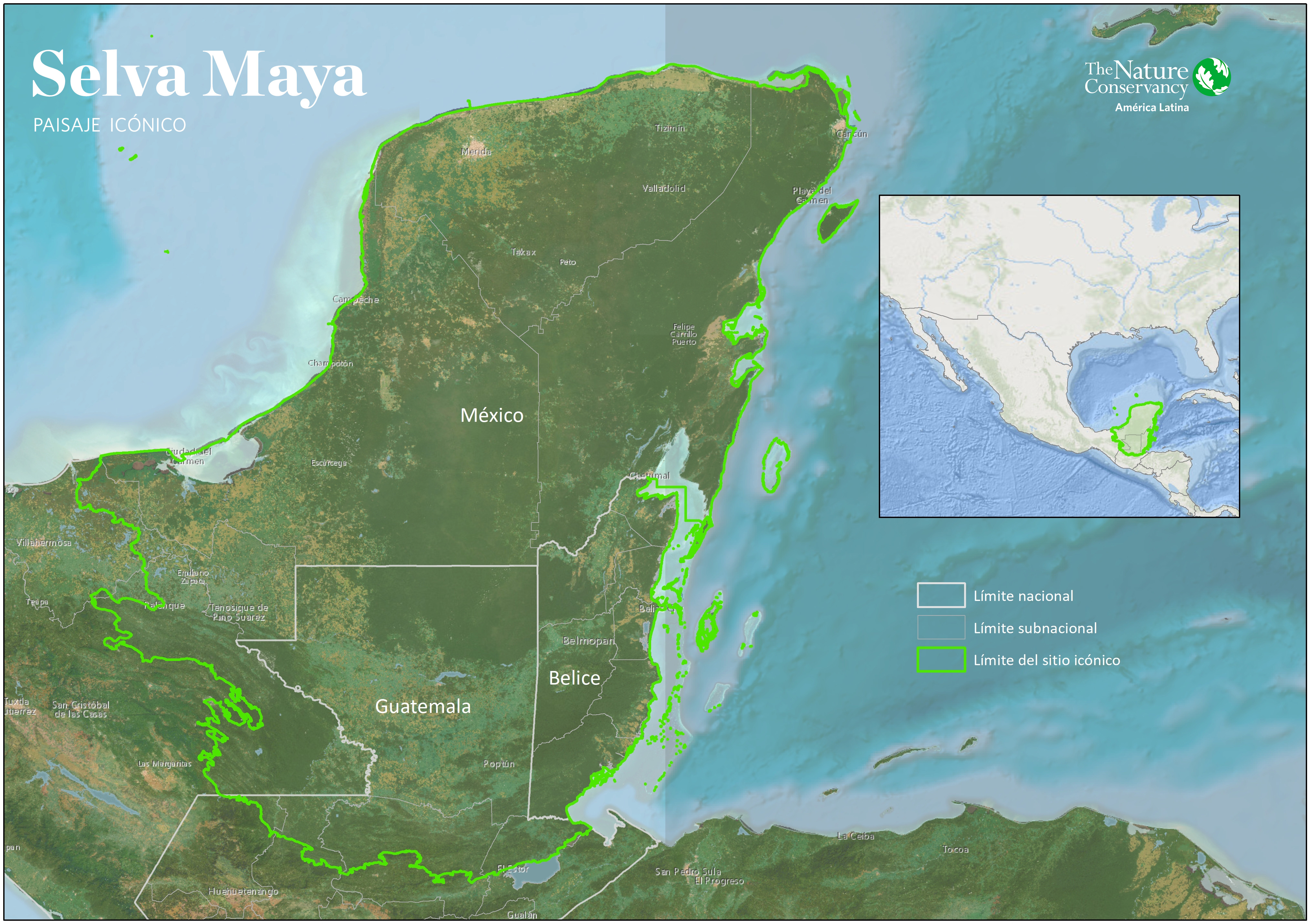 Mapa Selva Maya.