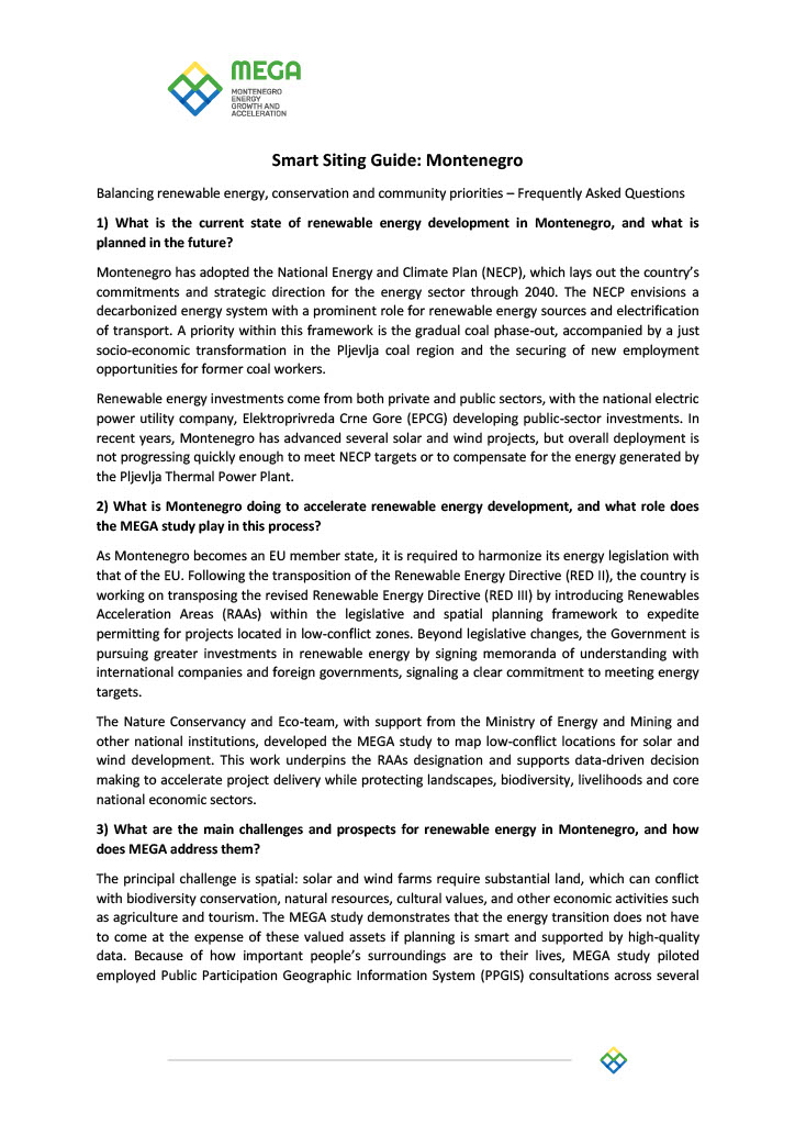 First page of the FAQ document.