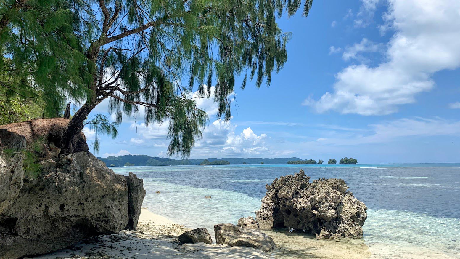 Crystalline blue waters in the Republic of Palau