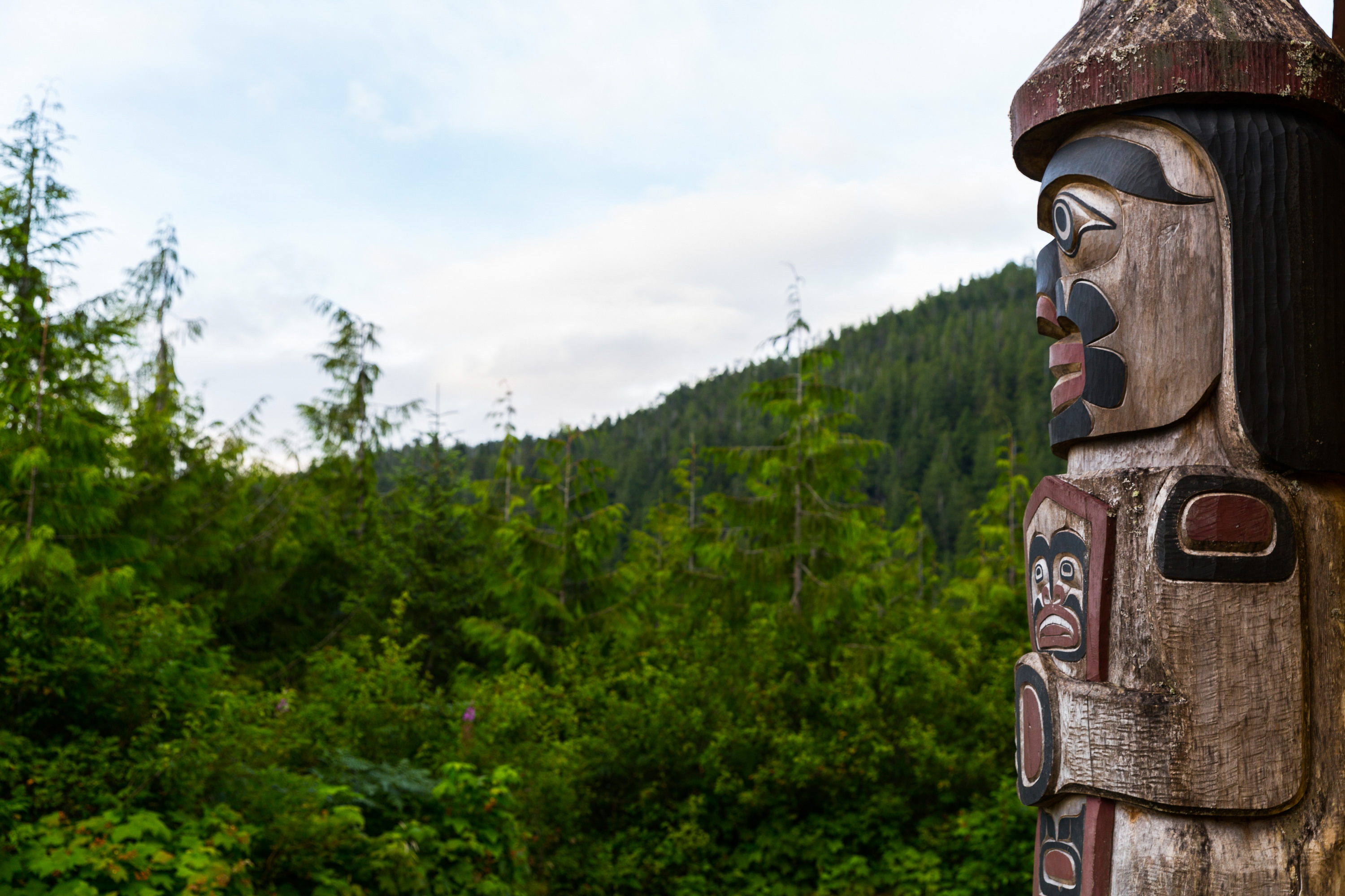 Totem Pole watches over the village of Klemtu.