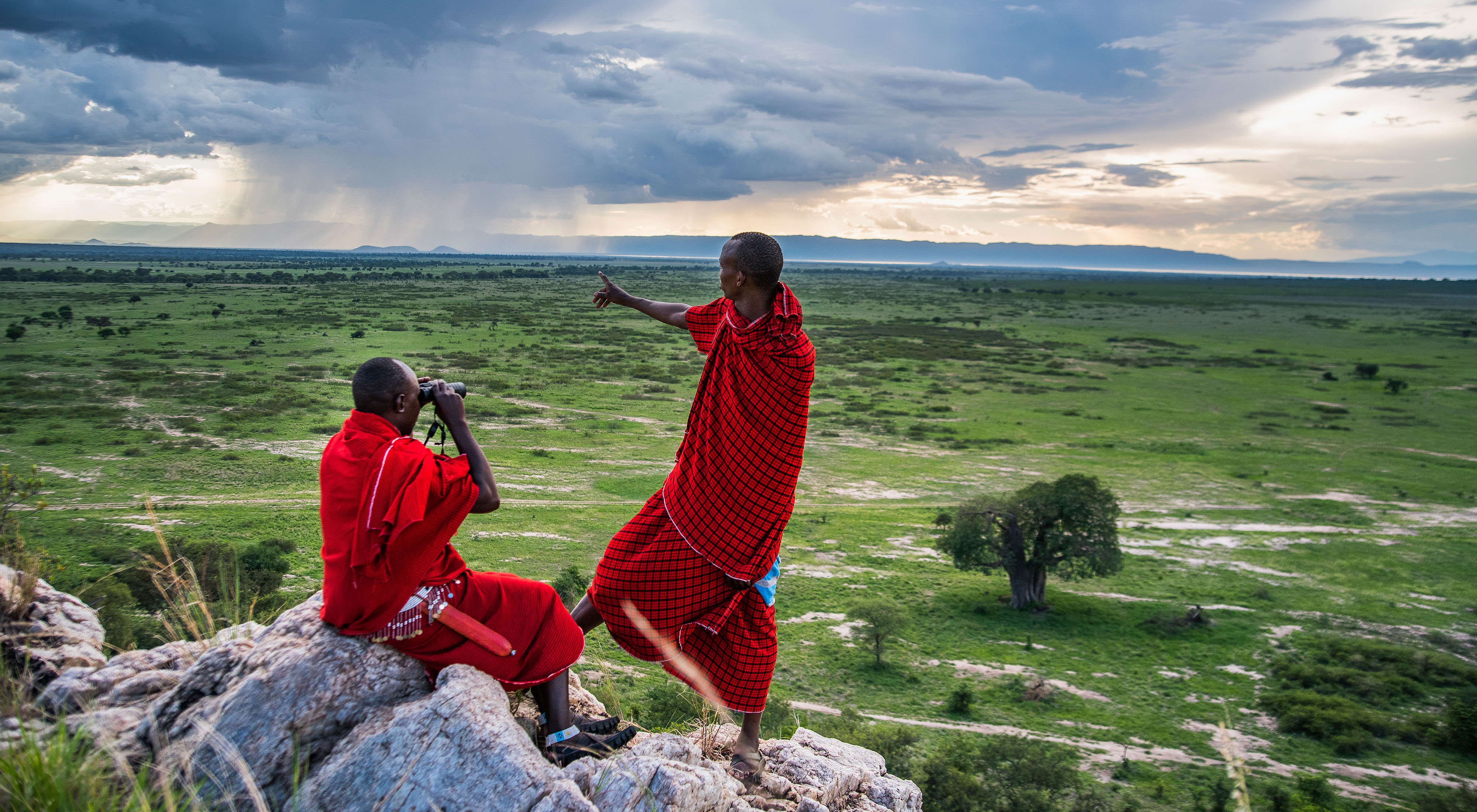 Pastoralists  view  a  storm  on  the  horizon.