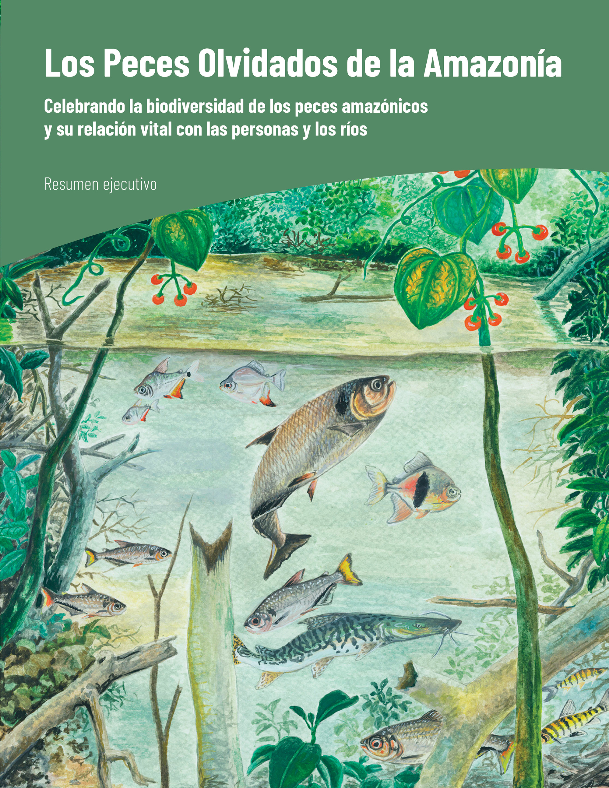 Portada con una ilustración de fauna y flora.
