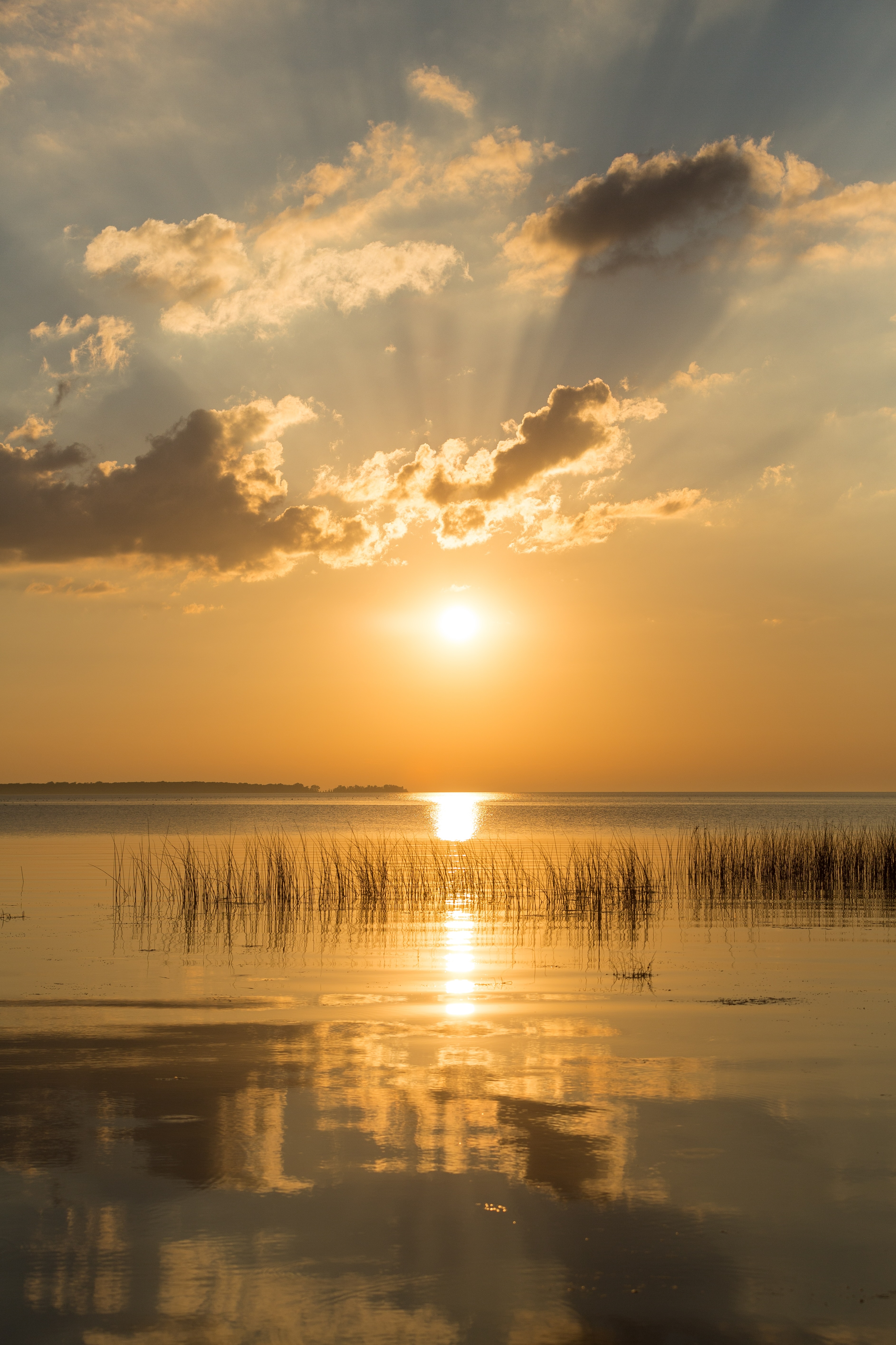 A sunrise over Saginaw Bay.
