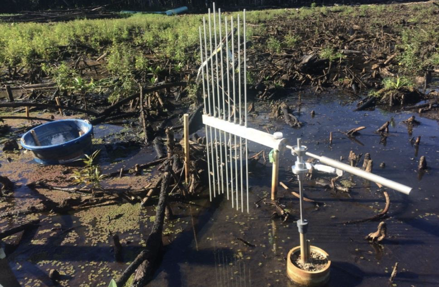 Monitoring station in stream.