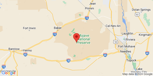 Map with marker: Three national parks offer spectacular recreational opportunities and are home to hundreds of species of unique plants and animals.